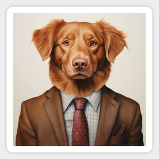 Nova Scotia Duck Tolling Retriever Dog in Suit Magnet